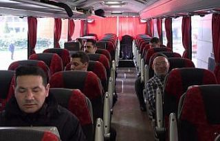 Otobüslerde alınan korona virüs tedbirlerinden...