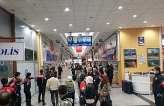 Otogar denetimleri başladı