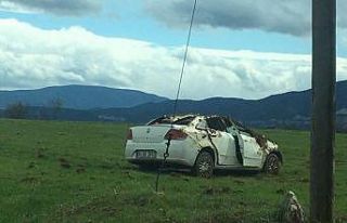 Otomobil kontrolden çıkarak tarlaya uçtu: 1 yaralı
