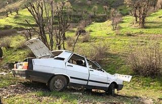 Otomobil şarampole yuvarlandı: 2 yaralı