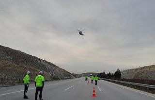 Otoyolda helikopter destekli denetim