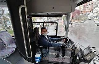 (Özel) Halk otobüsü şoföründen korona virüs...