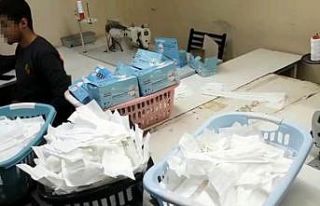 (Özel) İstanbul’da 1 milyon adet sahte maske üreten...
