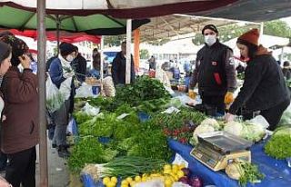 Pazarda elle seçmeye virüs engeli
