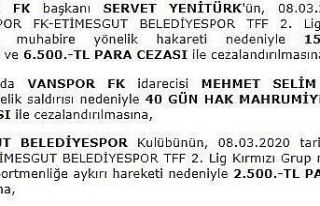 PFDK ceza yağdırdı