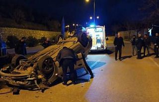 Polisin ‘dur’ ihtarına uymayan sürücü kaza...