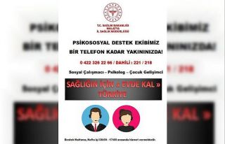 Psikososyal destek ekibi bir telefon kadar yakında
