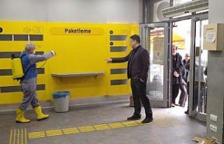 PTT’de dezenfekte çalışmaları devam ediyor