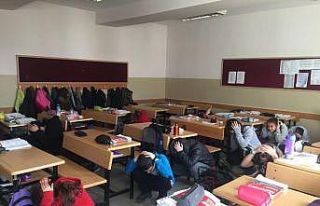 Safranbolu’da okullarda deprem tatbikatı