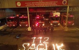 Sağlık çalışanlarına Hataylı itfaiyecilerden...