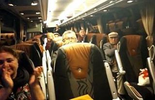 Sağlık çalışanlarına şehirler arası otobüste...