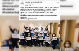 Sağlık çalışanlarından vatandaşlara evinizden...