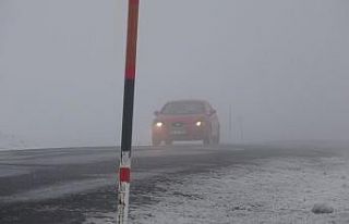 Sahara Geçidi’nde kar yağışı ve sis etkili...