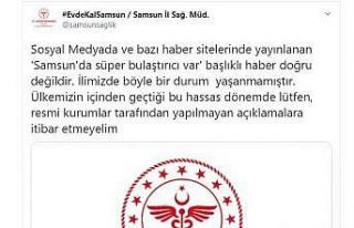 Samsun Sağlık Müdürlüğünden Prof. Dr. Çetiner’e...