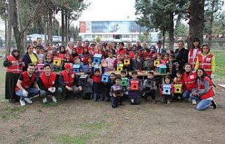 Samsun’da kuşlar için rengarenk yuvalar