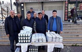 Şehidin hayrına pilav dağıtıldı