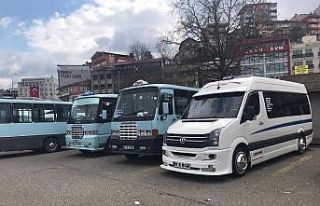 Şehir içi minibüslere dezenfeksiyon çalışması