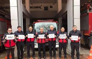 Sinop itfaiyesinden ’Evde kal’ mesajı