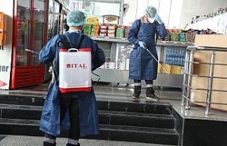 Sivas Otogarı’nda korona virüs önlemi