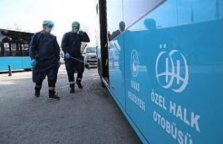 Sivas’ta halk otobüslerinde virüs önlemi