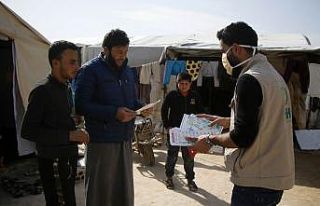 Suriye’de korona virüse karşı bilgilendirme çalışması