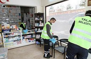 Talas’ta koronavirüs önlemleri sürüyor