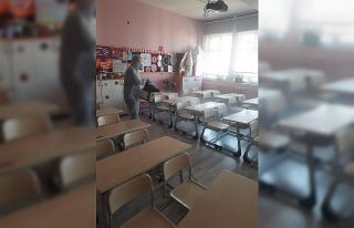 Tarihi kentte okullar dezenfekte edildi