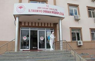 Tarım ve Orman Müdürlüğünde korona dezenfeksiyonu