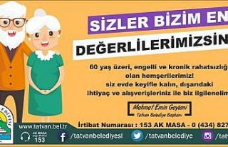 Tatvan’daki yaşlıların alışverişini belediye...