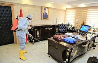 Tuşba Belediyesinden dezenfekte çalışması