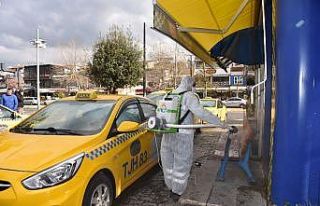 Tuzla’da korona virüsüne karşı temizlik çalışmaları...