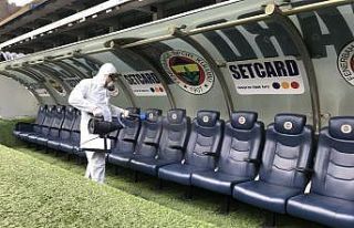 Ülker Stadyumunda korona virüse karşı dezenfekte...