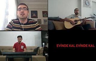 Üniversite öğrencilerinden ’evinde kal’ şarkısı