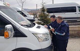 Ürgüp’te şehir içi dolmuşlar Zabıta tarafından...