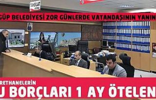 Ürgüp’te ticarethane su borçlarının son ödeme...