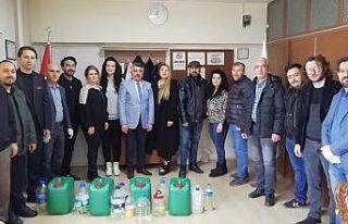 Üyelere ücretsiz dezenfektan