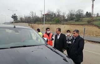 Vali Karabük’e girişleri kontrol etti