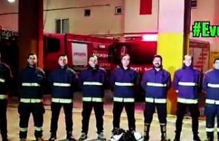 Vanlı itfaiyecilerden sağlık çalışanlarına...