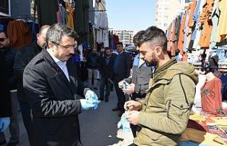 Yıldırım’daki pazar yerlerinde korona virüs...