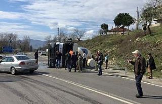 Zonguldak’ta beton mikseri devrildi: 2 kişi yaralı