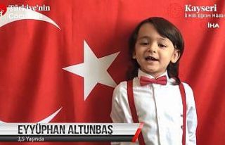 23 Nisan’da miniklerin İstiklal Marşı performansı...