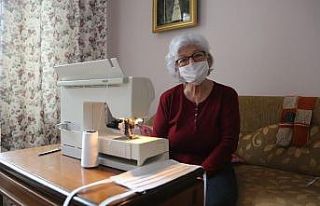 76 yaşındaki emekli avukat, eski patiskalardan maske...