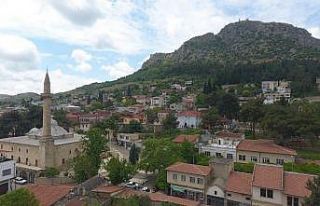 7 asırlık tarihi kent havadan görüntülendi