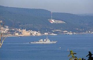 ABD savaş gemisi Çanakkale Boğazı’ndan geçti