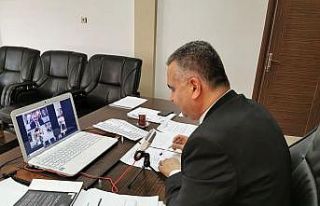 Ahlatcı’dan video konferanslı toplantı
