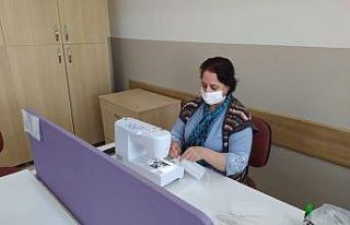 Akyurt Halk Eğitim Merkezi’nde 15 bin maske üretildi