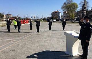 Alaçam’da sosyal mesafeli Polis Haftası