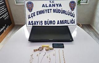 Alanya’da 5 ayrı villadan hırsızlık yapan şüpheli...