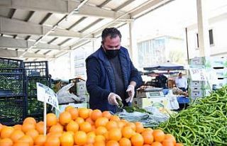 Altındağ pazarlarında korona virüs denetimi