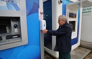 Altınordu’da ATM’lere dezenfektan